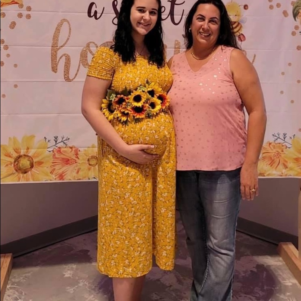 Yellow long off the shoulder summer dress